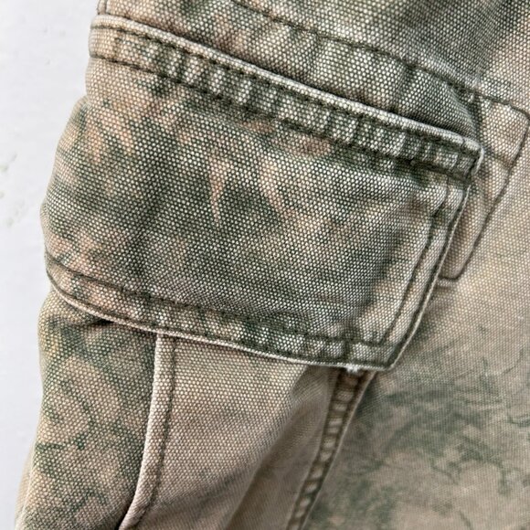 Mossimo Cargo Supply mens shorts 38 brown green camoflauge vtg distressed casual - Picture 5 of 14
